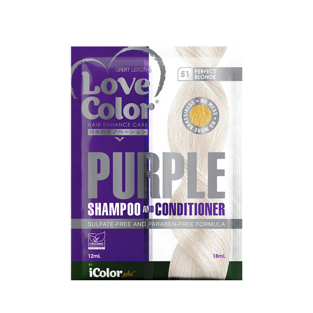 LoveColor Purple Shampoo 12ml + Purple Conditioner 18ml
